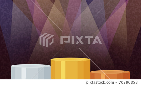 Background illustration of the podium in the spotlight_Podium ceremony_16: 9 70296858