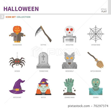 halloween icon set 70297374