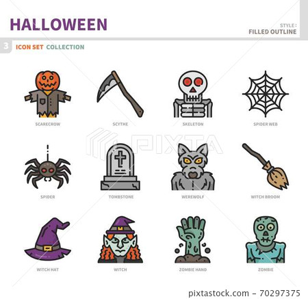 halloween icon set 70297375