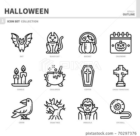 halloween icon set 70297376