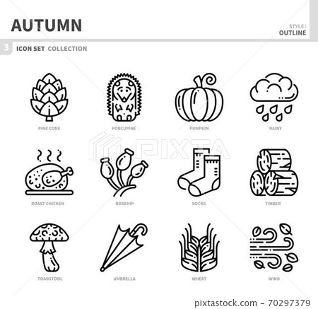 autumn season icon set autumn season icon set 70297379