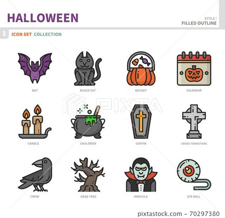 halloween icon set 70297380