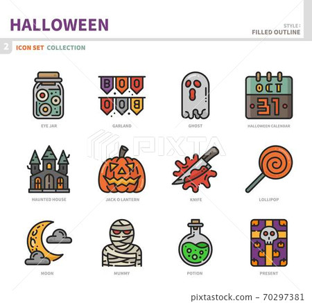 halloween icon set 70297381