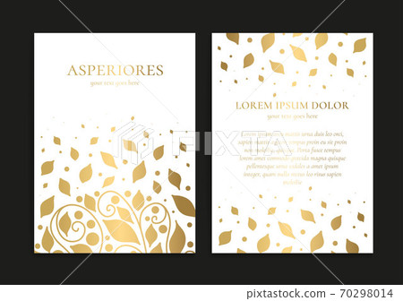 White and gold vintage greeting card design. White and gold vintage greeting card design. 70298014