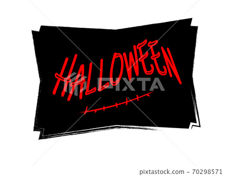 Halloween word on a black abstract background Halloween word on a black abstract background 70298571