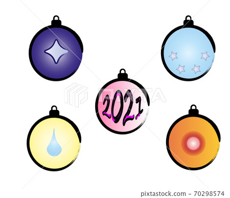 Set of multicolored christmas tree balls, vector Set of multicolored christmas tree balls, vector 70298574