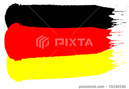 Drawn flag of Germany on white background 70298586