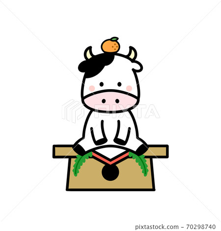 偽裝成鏡子年糕的牛(新年賀卡) 偽裝成鏡子年糕的牛(新年賀卡) 70298740