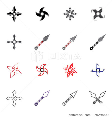 ninja weapons vector logo 70298848