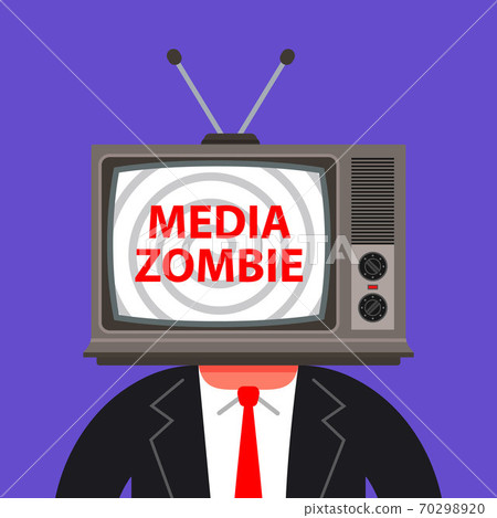 a man with a TV instead of a head. 70298920