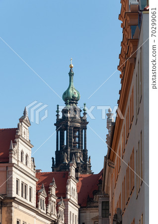 Roofs of old buildings of Dresden 70299061