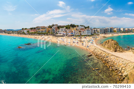 Beach in Blanes in Costa Brava Beach in Blanes in Costa Brava 70299410
