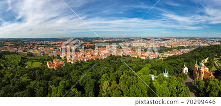 Panoramic aerial view of Prague 70299446