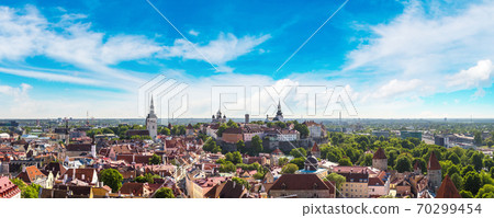 Aerial View of Tallinn  and Toompea Hill 70299454