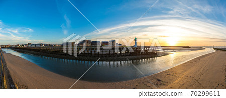 Wooden Pier and Lighthouse Wooden Pier and Lighthouse 70299611