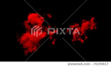 Red cloud on black background Red cloud on black background 70299817