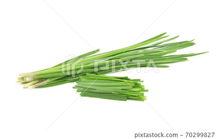 Garlic chives isolated on white background 70299827