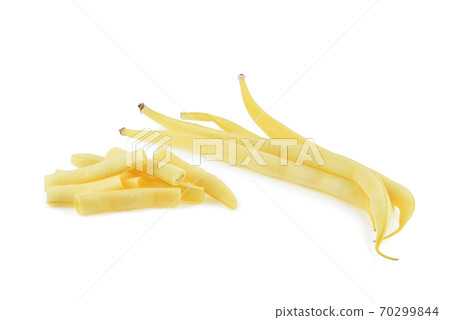 Yellow Wax beans isolated on white background 70299844
