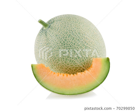 cantaloupe melon isolated on white background 70299850
