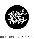 Black Friday Sale Calligraphy Lettering Badge Template 70300549