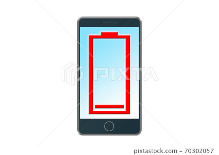Image of running out of battery in smartphone Image of running out of battery in smartphone 70302057