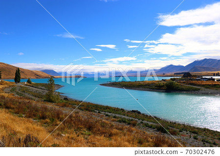 特卡波湖,牧羊人教堂,翠綠色,湖,景色絕佳(新西蘭) 特卡波湖,牧羊人教堂,翠綠色,湖,景色絕佳(新西蘭) 70302476