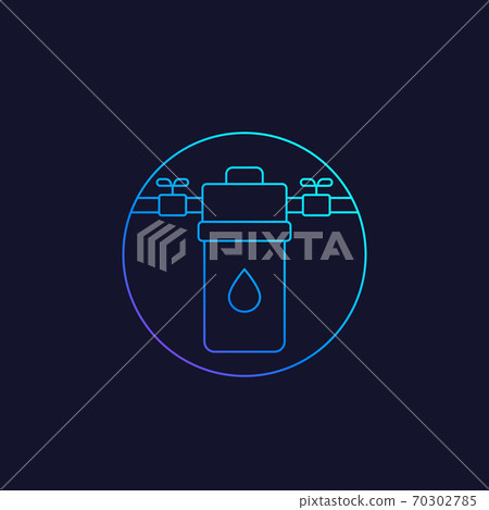 water filter line icon water filter line icon 70302785