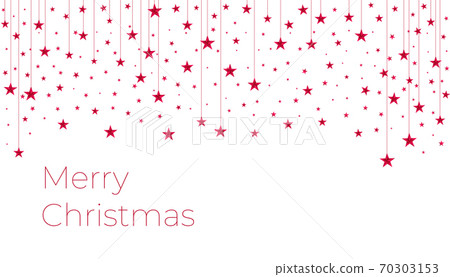 Red sparkles stars shine on blue backdrop vector 70303153