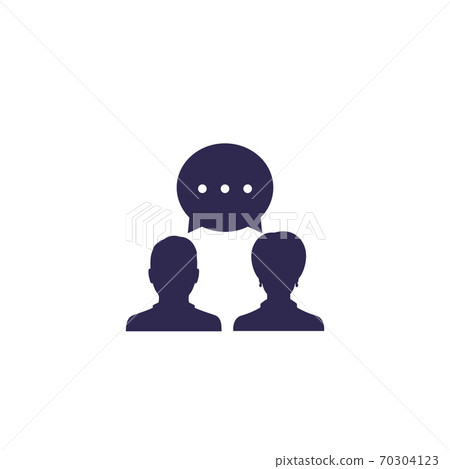 debate icon with man and woman 70304123
