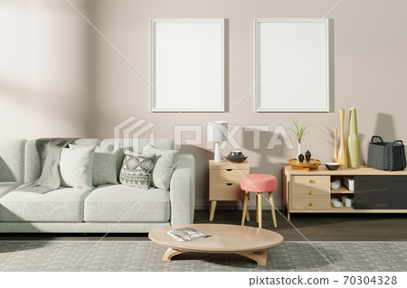Modern interior mock-up 70304328