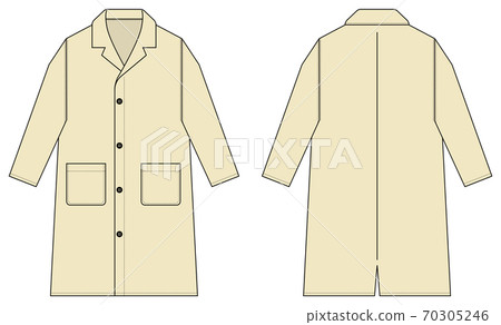 Long coat / trench coat vector illustration / natural beige Long coat / trench coat vector illustration / natural beige 70305246