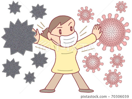 電暈和流行性感冒同時流行(女性) 電暈和流行性感冒同時流行(女性) 70306039