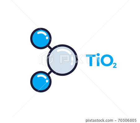 titanium dioxide molecule icon titanium dioxide molecule icon 70306805