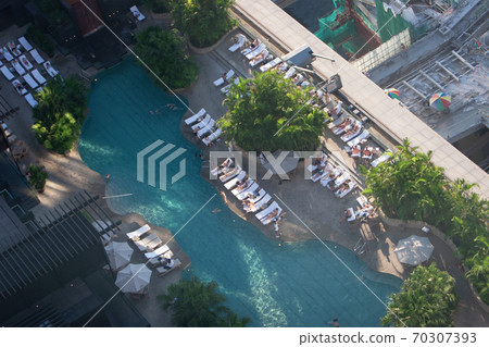 26 July 2007 Hotel Resort Swimming Pool. at hong kong 70307393