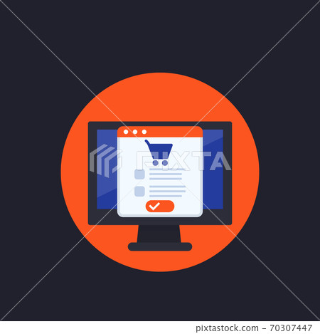online order, purchase, e-commerce and shopping online order, purchase, e-commerce and shopping 70307447