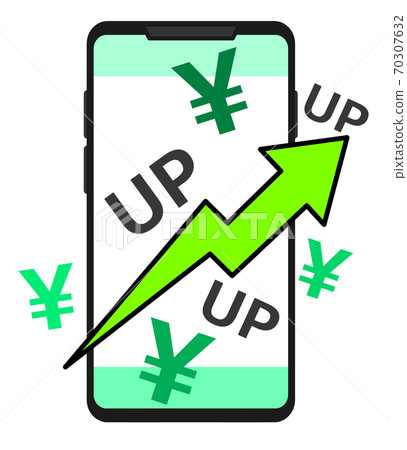 Illustrations that increase smartphone charges 70307632