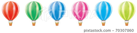 Balloon illustration set material 70307860
