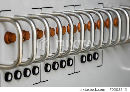 instrument panel with buttons, indicators and switches 70308243