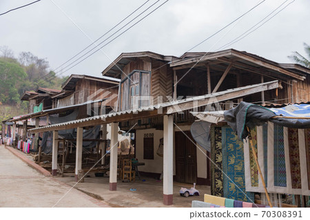 Lao Shochu Village "Baan San Hai" on the outskirts of Luang Prabang, Laos 70308391