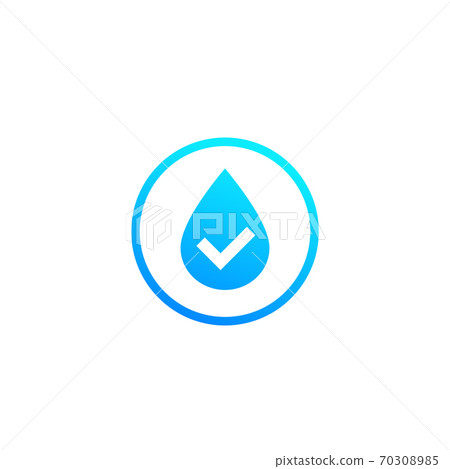 water icon with check mark-插圖素材 [70308985] - PIXTA圖庫