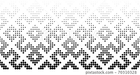 Seamless halftone vector background.Filled with black circles . 36 figures in height. 70310328