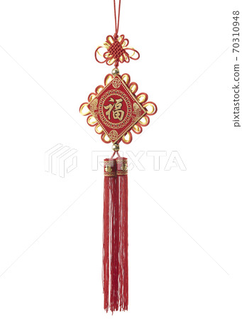 Chinese new year knot decoration on white Chinese new year knot decoration on white 70310948