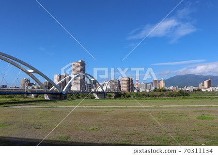 Ayumi Bridge and Atsugi City (Kanagawa Prefecture) 70311134