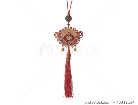 Chinese new year knot decoration on white 70311184