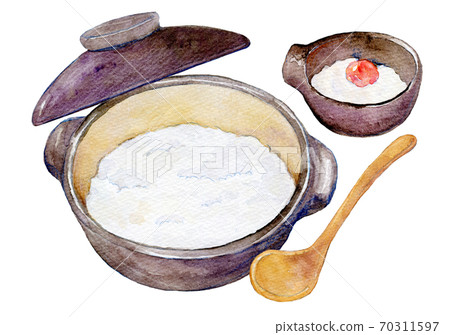 水彩插圖食品粥 水彩插圖食品粥 70311597