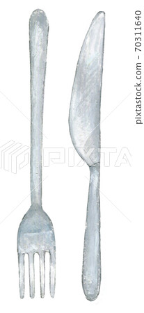 Illustration knife and fork Illustration knife and fork 70311640
