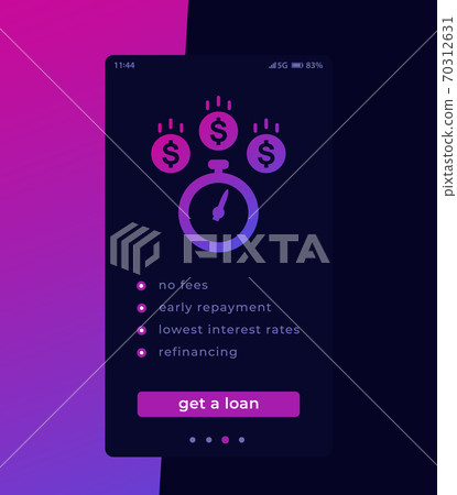 Fast loan app, ui design 70312631