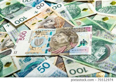 polish paper money or banknotes 70312974