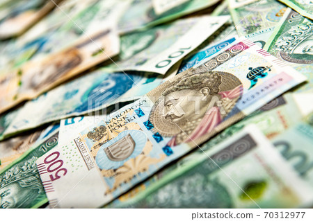 polish paper money or banknotes 70312977