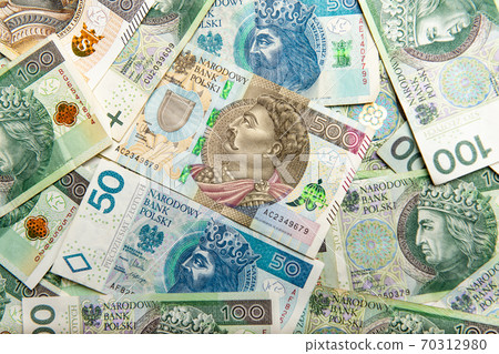 polish paper money or banknotes 70312980